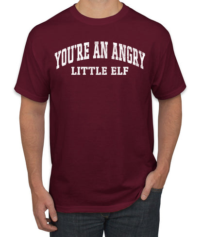 Vintage Movie Quote You're An Angry Little Elf, Christmas Gifts, Funny Xmas Gift Idea, Ugly Christmas Sweater Men's T-Shirt