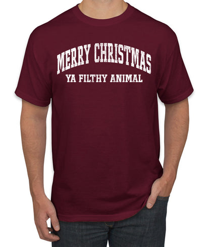 Vintage Movie Quote Merry Christmas Filthy Animal, Christmas Gifts, Funny Xmas Gift Idea, Ugly Christmas Sweater Men's T-Shirt
