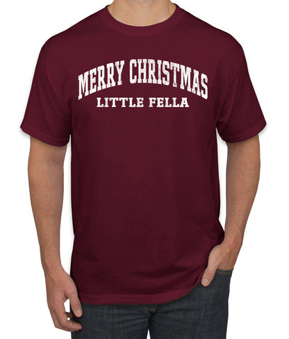 Vintage Movie Quote Merry Christmas Little Fella, Christmas Gifts, Funny Xmas Gift Idea, Ugly Christmas Sweater Men's T-Shirt