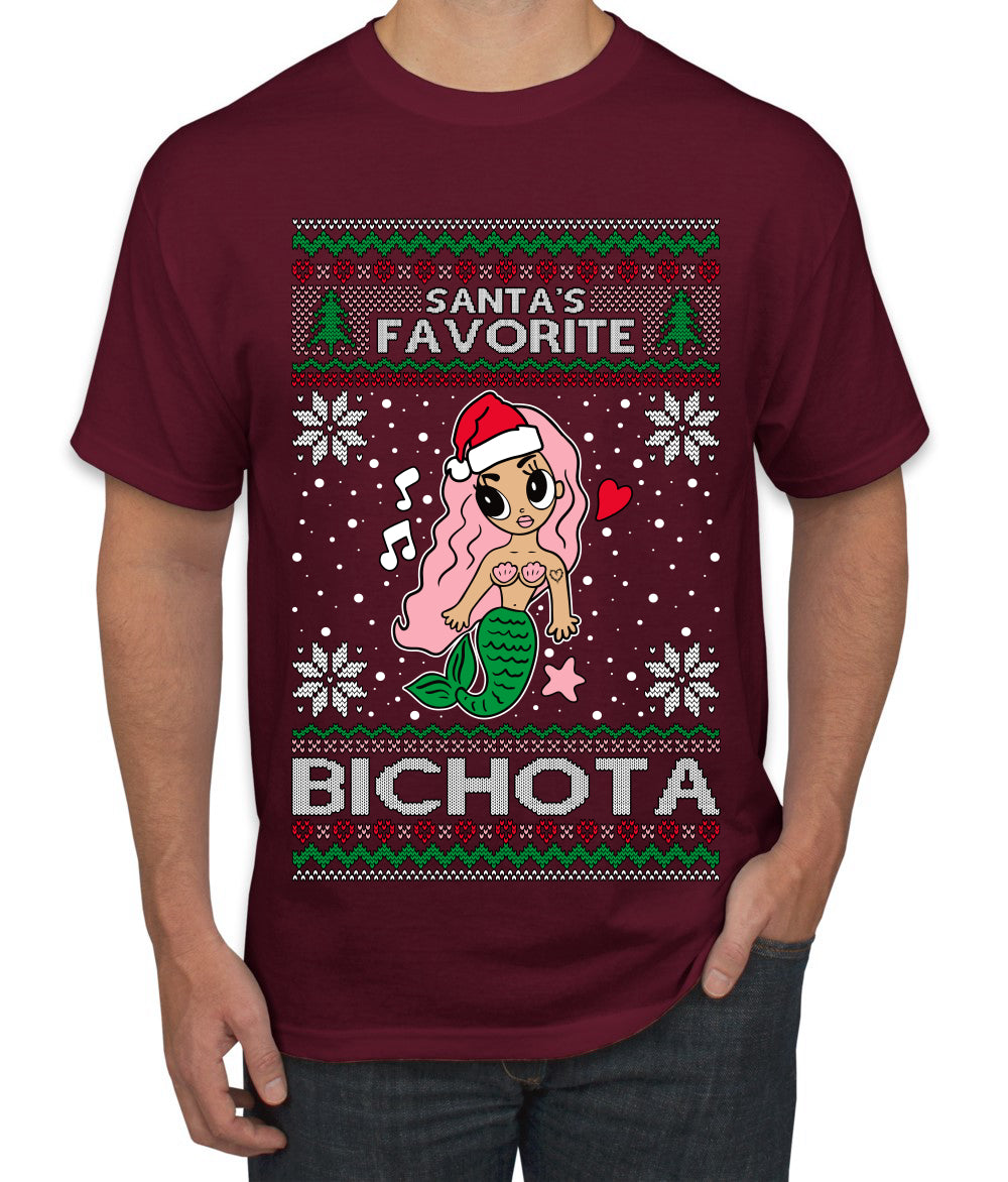 Christmas Karol Santa's Favorite Bichota, Christmas Gifts, Funny Xmas Gift Idea, Ugly Christmas Sweater Men's T-Shirt