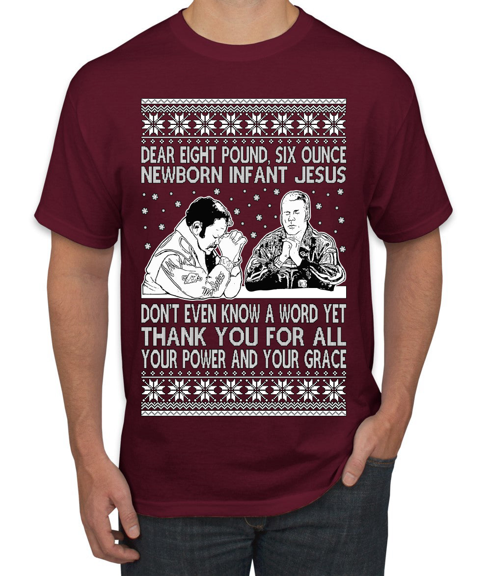 8 Pound 6 Ounce Baby Jesus Shake and Bake, Birthday Jesus,Christmas Gifts, Funny Xmas Gift Idea, Ugly Christmas Sweater Men's T-Shirt