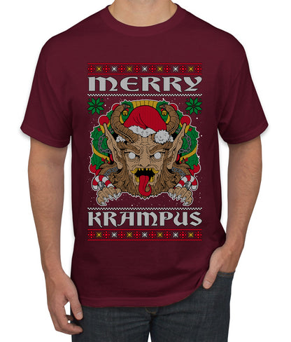 Merry Krampus Scary Xmas Movie, Christmas Gifts, Funny Xmas Gift Idea, Ugly Christmas Sweater Men's T-Shirt