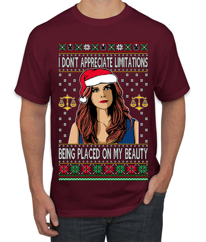 Donna TV Show Parody Don't Appreciate Limitations Being Placed, Christmas Gifts, Funny Xmas Gift Idea, Ugly Christmas Sweater Men's T-Shirt