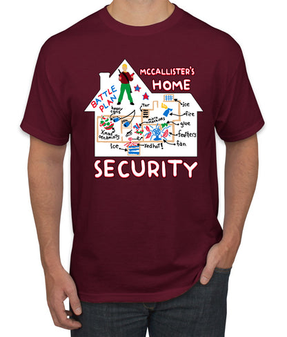 Battle Plans Alone McCallister's Home Security , Christmas Gifts, Funny Xmas Gift Idea, Ugly Christmas Sweater Men's T-Shirt