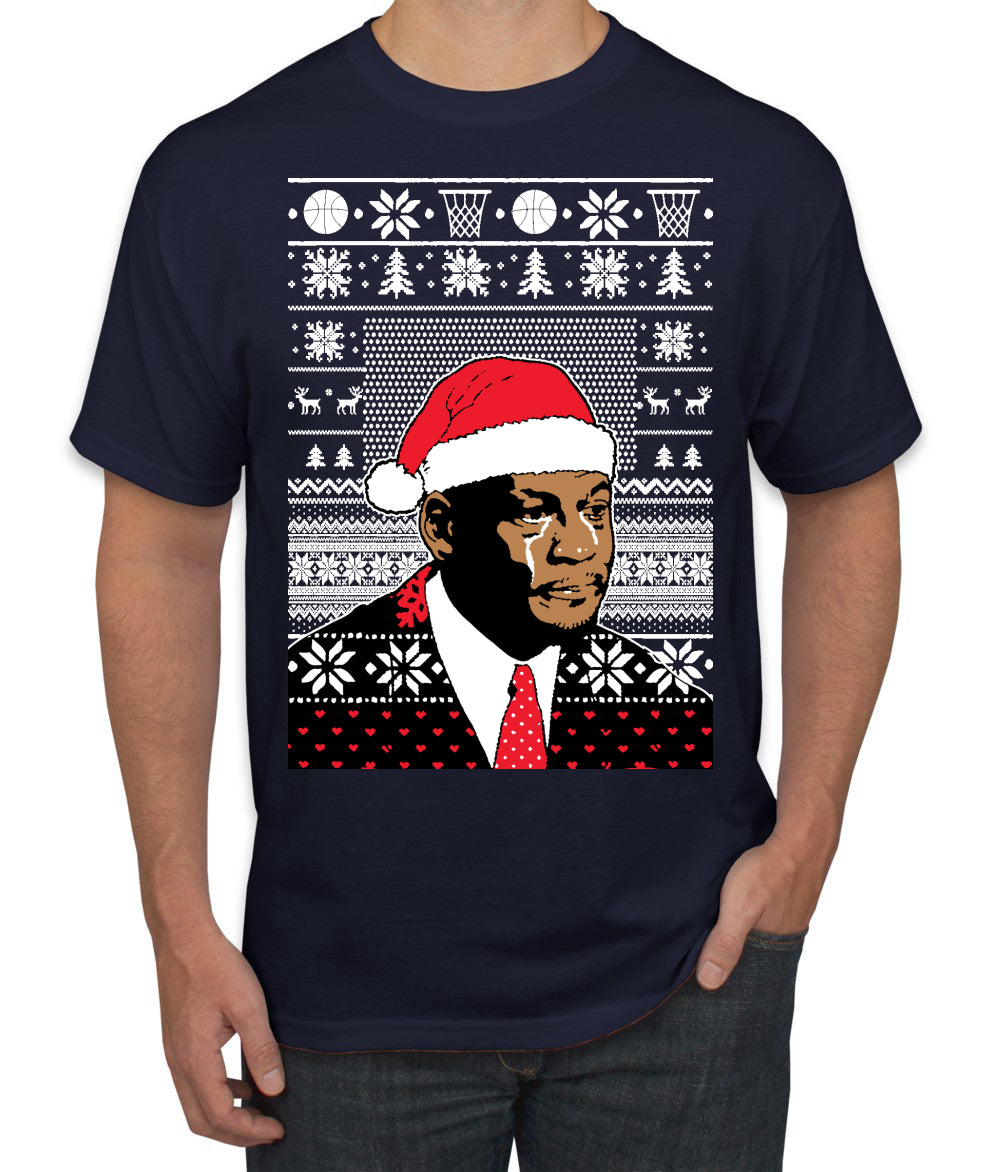 Christmas Crying Jordan, Christmas Gifts, Funny Xmas Gift Idea, Ugly Christmas Sweater Men's T-Shirt