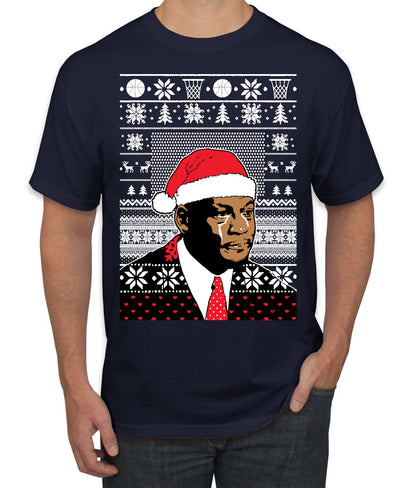 Christmas Crying Jordan, Christmas Gifts, Funny Xmas Gift Idea, Ugly Christmas Sweater Men's T-Shirt