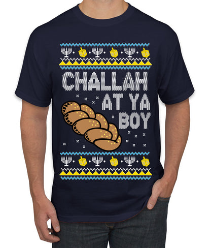 Challah At Ya Boy, Hanukkah Christmas Gifts, Funny Xmas Gift Idea, Ugly Christmas  Men's T-Shirt