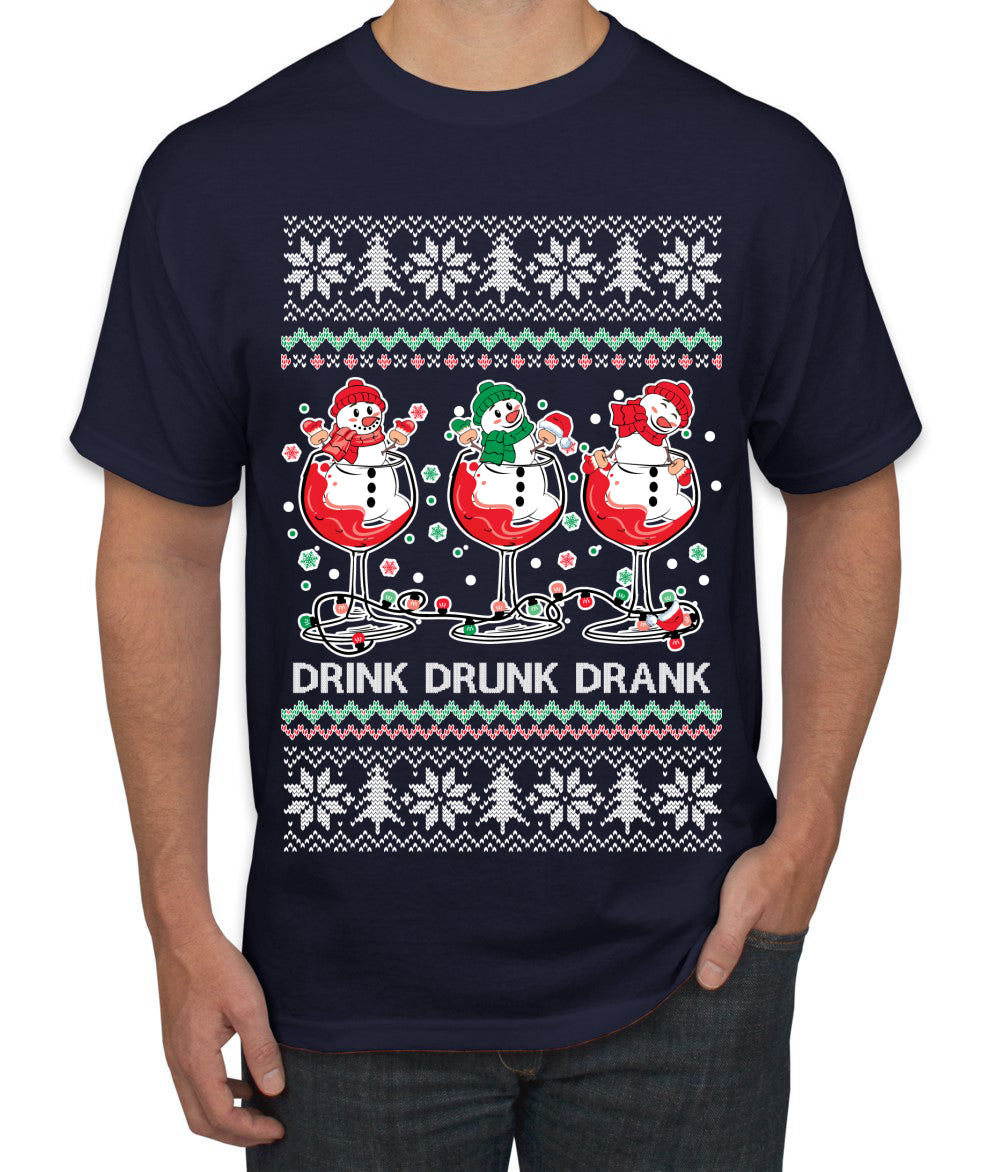 Holiday Spirits Drink Drank Drunk Snowmen, Christmas Gifts, Funny Xmas Gift Idea, Ugly Christmas  Men's T-Shirt