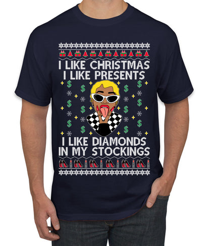 I Like Christmas, I like Presents Cardi, Christmas Gifts, Funny Xmas Gift Idea, Ugly Christmas Sweater Men's T-Shirt