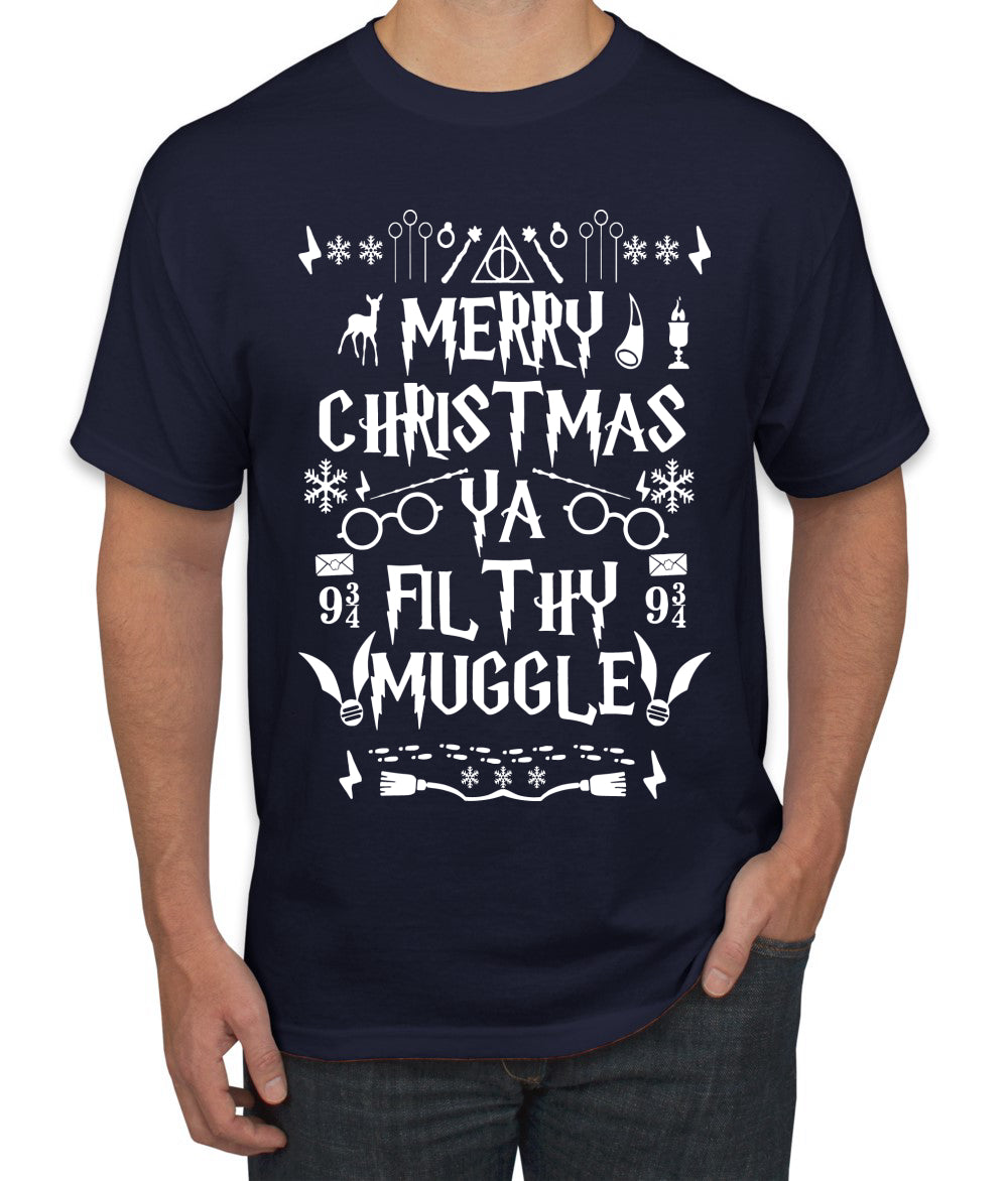 Merry Christmas You Filthy Muggle, Christmas Gifts, Funny Xmas Gift Idea, Ugly Christmas Sweater Men's T-Shirt