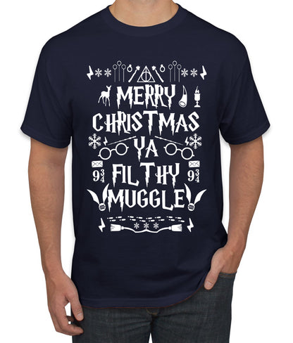 Merry Christmas You Filthy Muggle, Christmas Gifts, Funny Xmas Gift Idea, Ugly Christmas Sweater Men's T-Shirt