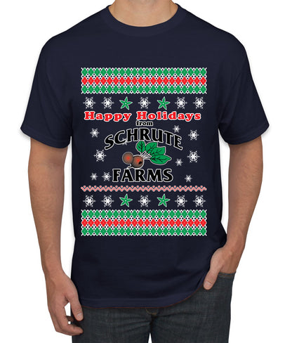 Happy Holidays from Schrute Farms Christmas, Christmas Gifts, Funny Xmas Gift Idea, Ugly Christmas Sweater Men's T-Shirt