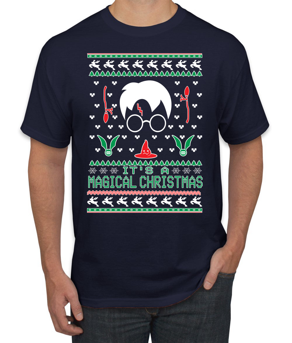 It's a Magical Christmas | Wizard Bolt, Christmas Gifts, Funny Xmas Gift Idea, Ugly Christmas Sweater Men's T-Shirt