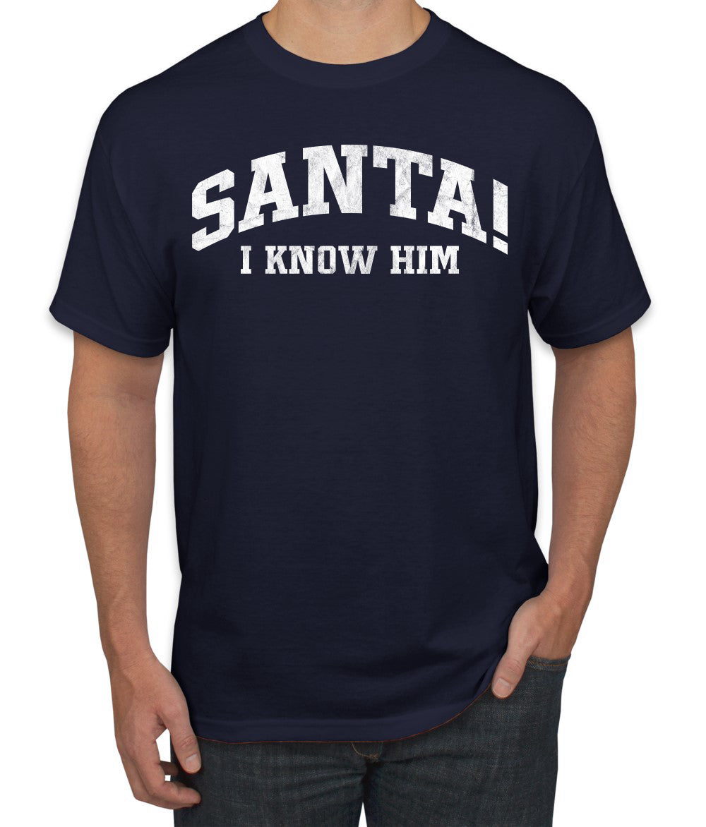 Vintage Movie Quote Santa! I Know Him, Christmas Gifts, Funny Xmas Gift Idea, Ugly Christmas Sweater Men's T-Shirt