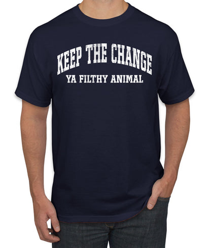 Vintage Movie Quote Keep The Change Filthy Animal, Christmas Gifts, Funny Xmas Gift Idea, Ugly Christmas Sweater Men's T-Shirt