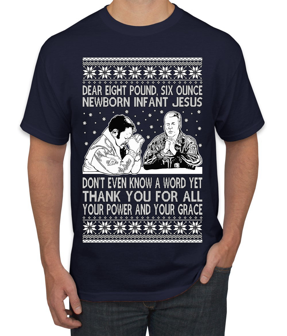 8 Pound 6 Ounce Baby Jesus Shake and Bake, Birthday Jesus,Christmas Gifts, Funny Xmas Gift Idea, Ugly Christmas Sweater Men's T-Shirt