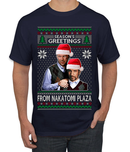 Nakatomi Plaza  Season's Greeting,  Christmas Gifts, Funny Xmas Gift Idea, Ugly Christmas Sweater Men's T-Shirt