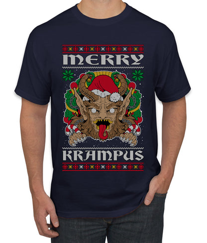 Merry Krampus Scary Xmas Movie, Christmas Gifts, Funny Xmas Gift Idea, Ugly Christmas Sweater Men's T-Shirt