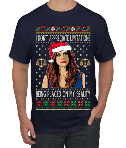 Donna TV Show Parody Don't Appreciate Limitations Being Placed, Christmas Gifts, Funny Xmas Gift Idea, Ugly Christmas Sweater Men's T-Shirt