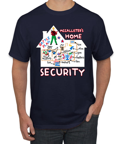 Battle Plans Alone McCallister's Home Security , Christmas Gifts, Funny Xmas Gift Idea, Ugly Christmas Sweater Men's T-Shirt