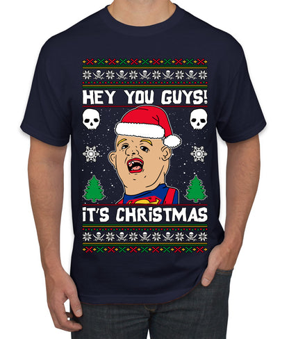 Hey You Guys! It's Sloth Never Say Die, Christmas Gifts, Funny Xmas Gift Idea, Ugly Christmas Sweater Men's T-Shirt