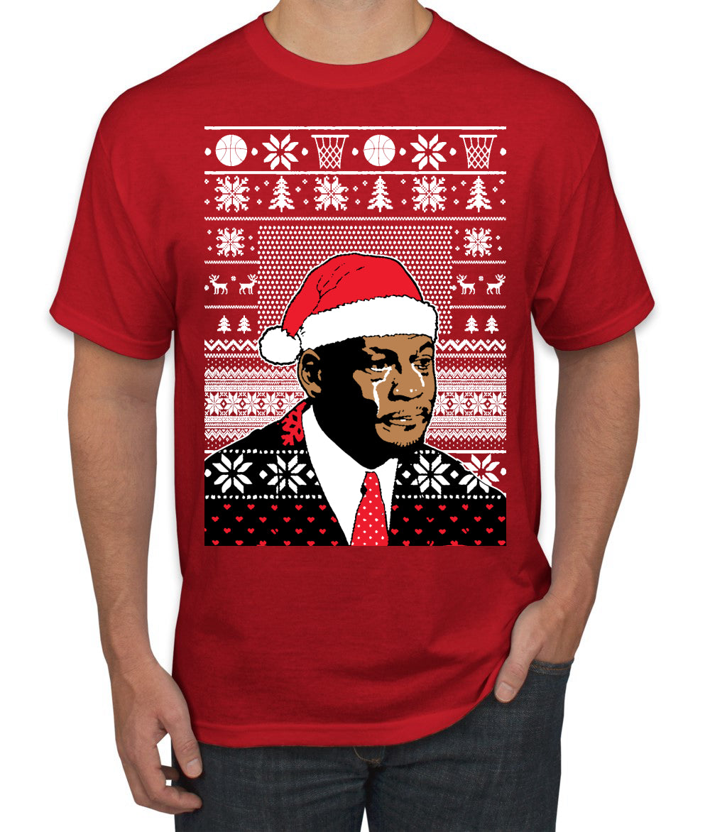 Christmas Crying Jordan, Christmas Gifts, Funny Xmas Gift Idea, Ugly Christmas Sweater Men's T-Shirt