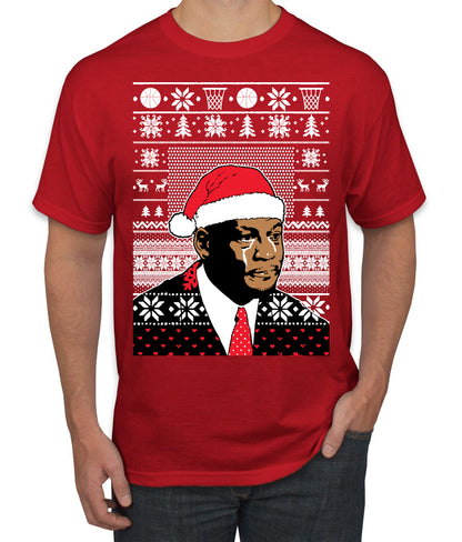 Christmas Crying Jordan, Christmas Gifts, Funny Xmas Gift Idea, Ugly Christmas Sweater Men's T-Shirt
