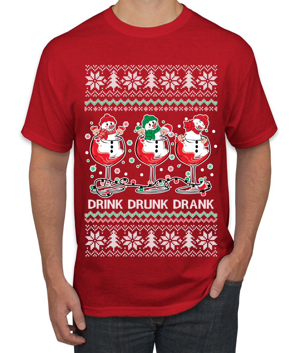 Holiday Spirits Drink Drank Drunk Snowmen, Christmas Gifts, Funny Xmas Gift Idea, Ugly Christmas  Men's T-Shirt