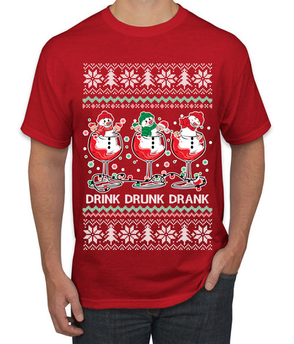 Holiday Spirits Drink Drank Drunk Snowmen, Christmas Gifts, Funny Xmas Gift Idea, Ugly Christmas  Men's T-Shirt