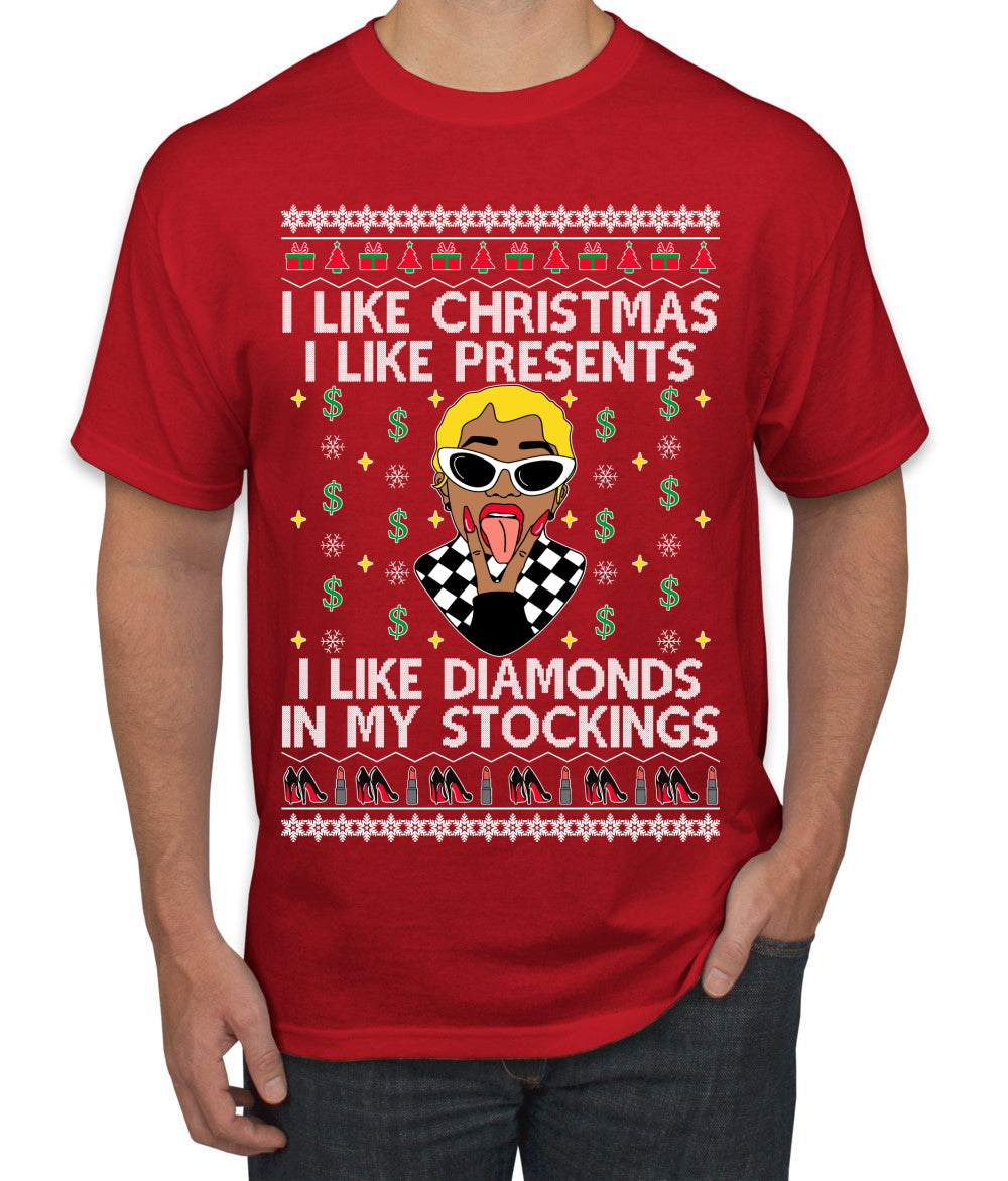 I Like Christmas, I like Presents Cardi, Christmas Gifts, Funny Xmas Gift Idea, Ugly Christmas Sweater Men's T-Shirt