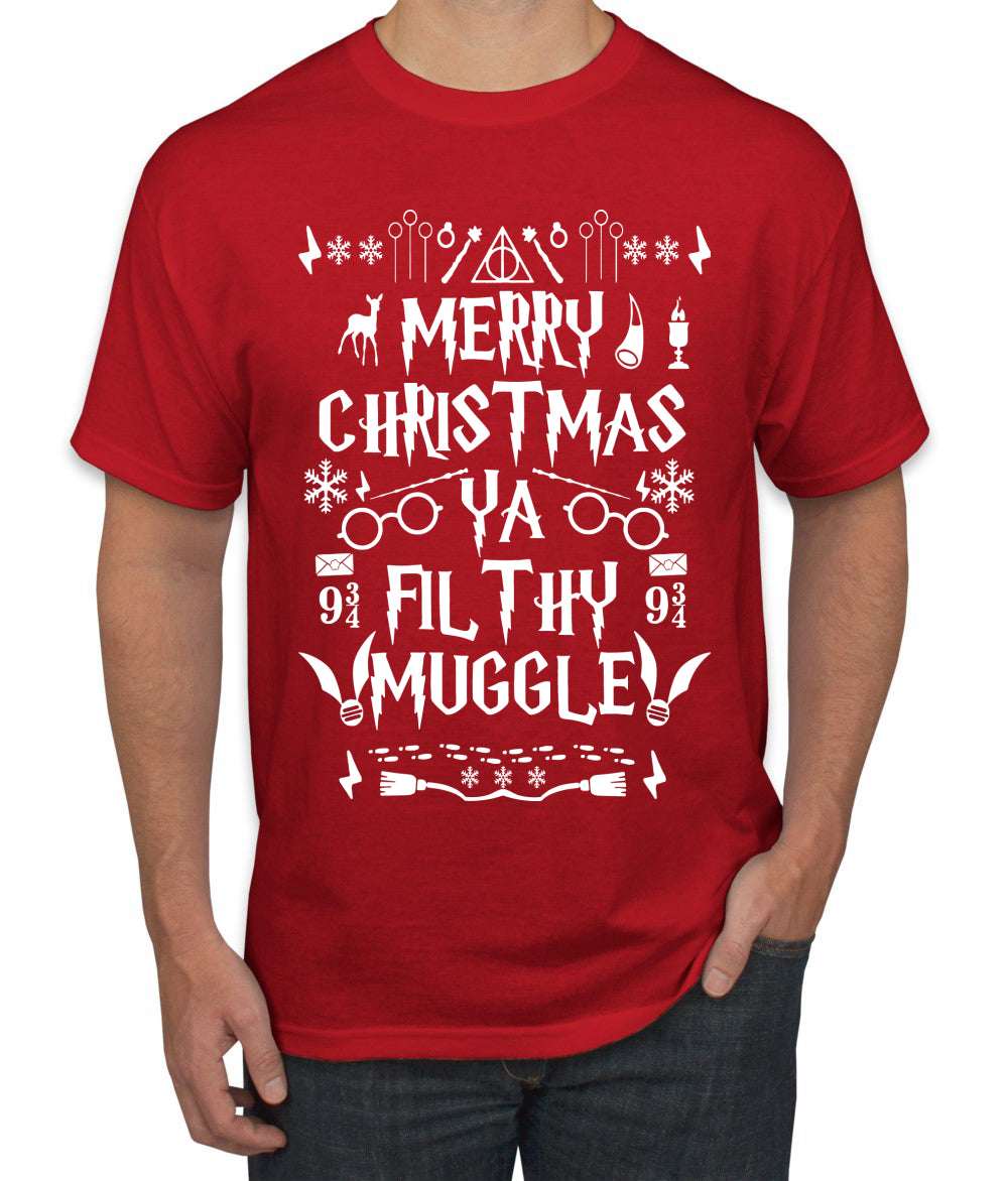 Merry Christmas You Filthy Muggle, Christmas Gifts, Funny Xmas Gift Idea, Ugly Christmas Sweater Men's T-Shirt