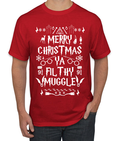 Merry Christmas You Filthy Muggle, Christmas Gifts, Funny Xmas Gift Idea, Ugly Christmas Sweater Men's T-Shirt