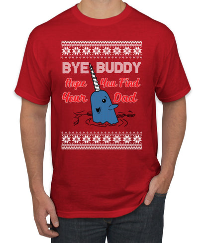 Narwhal Hope You Find Your Dad Quote, Christmas Gifts, Funny Xmas Gift Idea, Ugly Christmas Sweater Men's T-Shirt