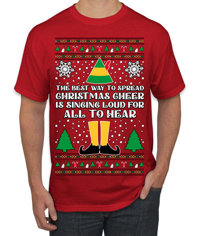 Spread Christmas Cheer Sing Loud For All To Hear, Christmas Gifts, Funny Xmas Gift Idea, Ugly Christmas Sweater Men's T-Shirt