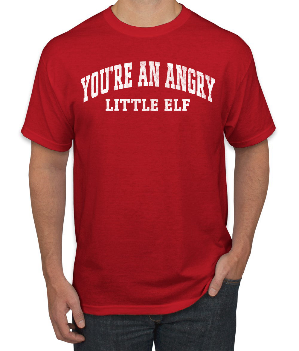 Vintage Movie Quote You're An Angry Little Elf, Christmas Gifts, Funny Xmas Gift Idea, Ugly Christmas Sweater Men's T-Shirt