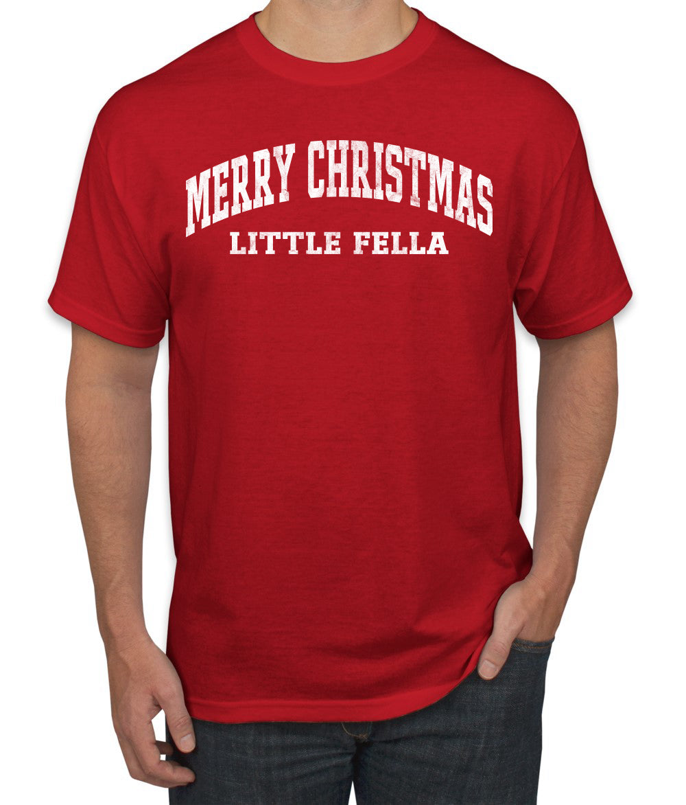 Vintage Movie Quote Merry Christmas Little Fella, Christmas Gifts, Funny Xmas Gift Idea, Ugly Christmas Sweater Men's T-Shirt