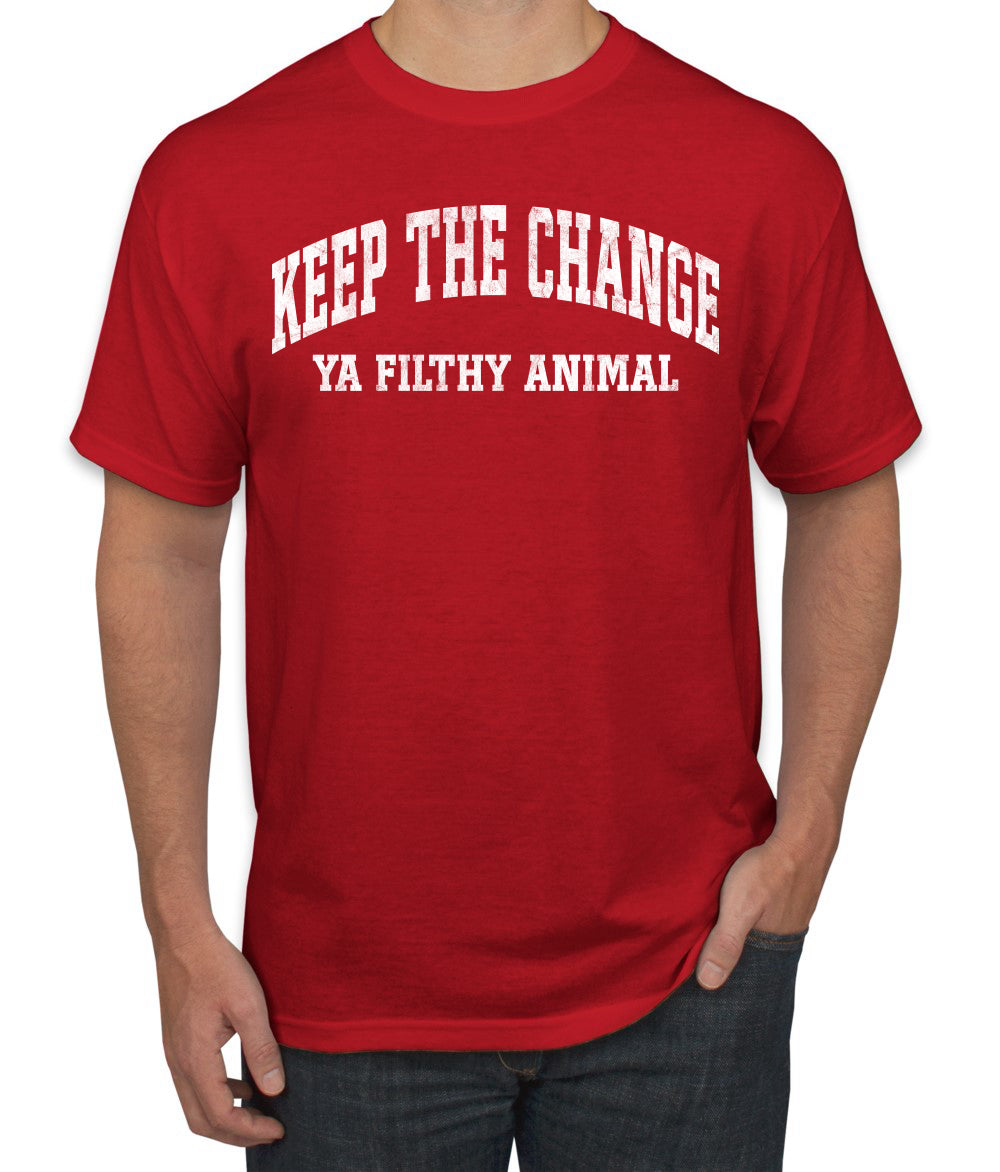 Vintage Movie Quote Keep The Change Filthy Animal, Christmas Gifts, Funny Xmas Gift Idea, Ugly Christmas Sweater Men's T-Shirt