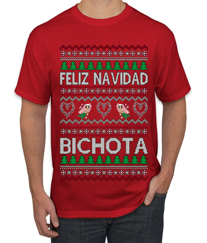 Feliz Navidad Bichota, Christmas Gifts, Funny Xmas Gift Idea, Ugly Christmas Sweater Men's T-Shirt