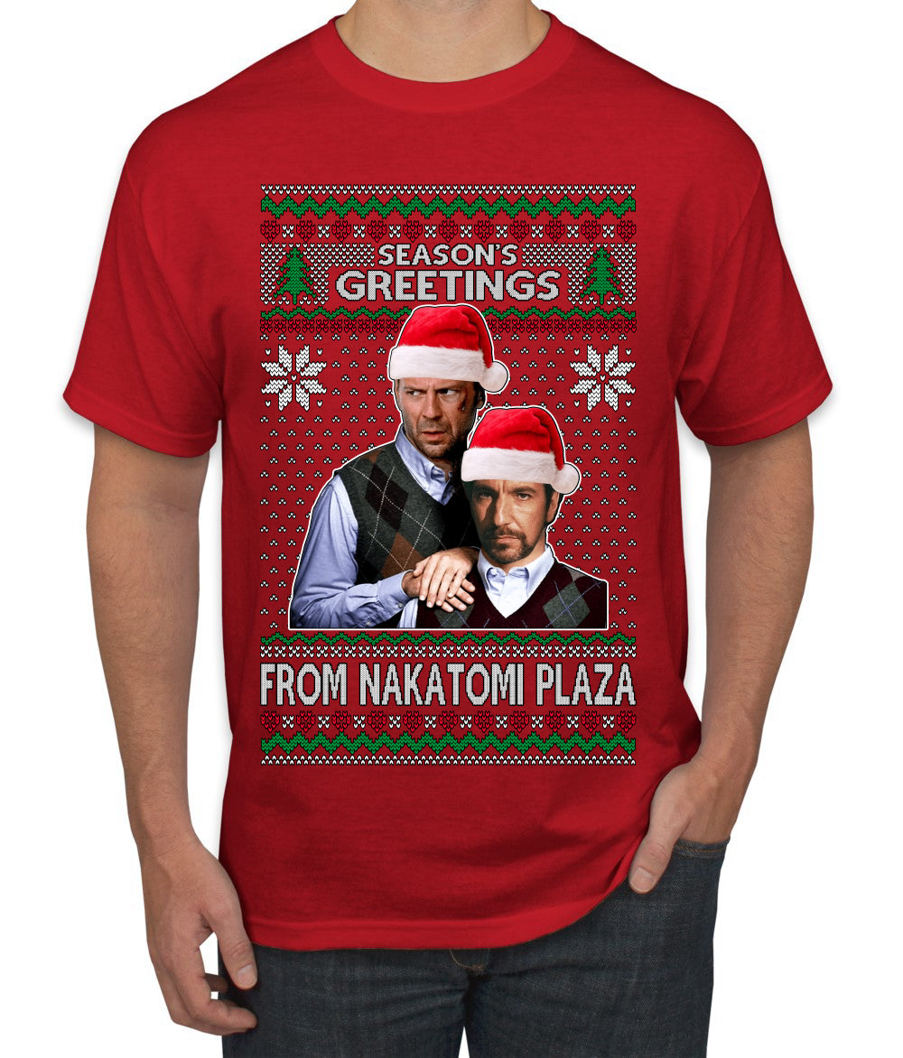 Nakatomi Plaza  Season's Greeting,  Christmas Gifts, Funny Xmas Gift Idea, Ugly Christmas Sweater Men's T-Shirt
