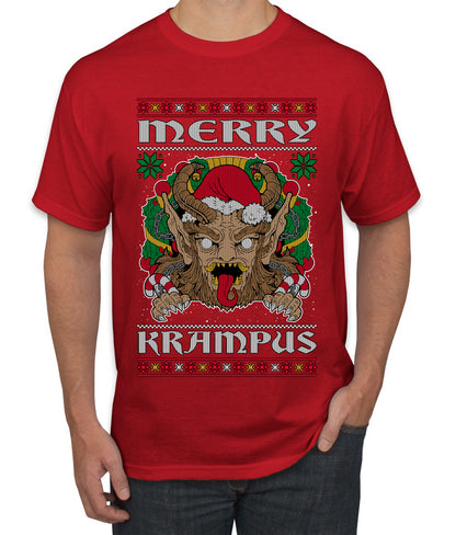 Merry Krampus Scary Xmas Movie, Christmas Gifts, Funny Xmas Gift Idea, Ugly Christmas Sweater Men's T-Shirt