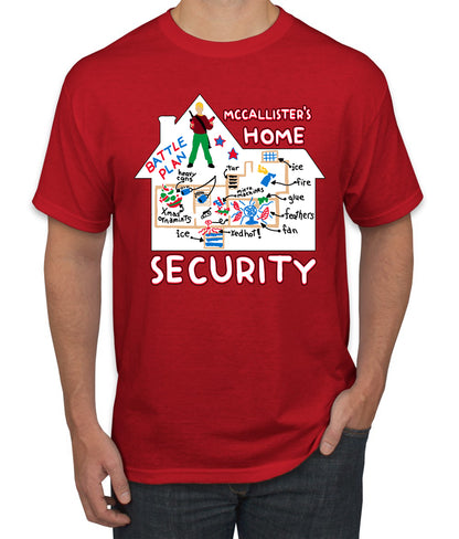 Battle Plans Alone McCallister's Home Security , Christmas Gifts, Funny Xmas Gift Idea, Ugly Christmas Sweater Men's T-Shirt