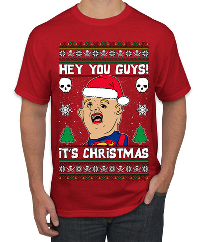 Hey You Guys! It's Sloth Never Say Die, Christmas Gifts, Funny Xmas Gift Idea, Ugly Christmas Sweater Men's T-Shirt
