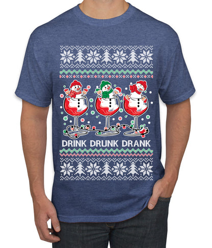 Holiday Spirits Drink Drank Drunk Snowmen, Christmas Gifts, Funny Xmas Gift Idea, Ugly Christmas  Men's T-Shirt