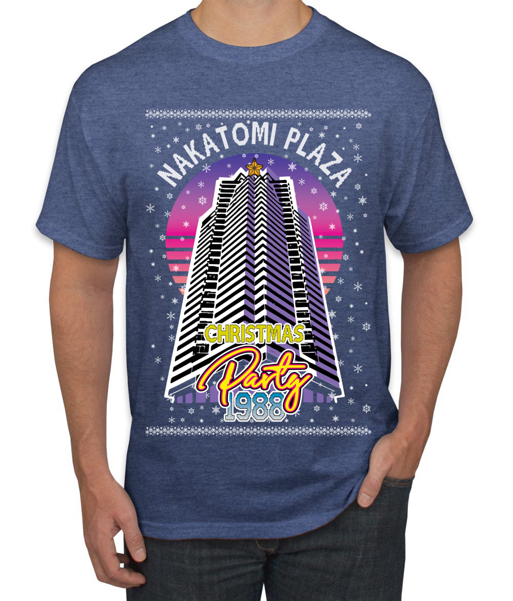 Retro Nakatomi Plaza 1988 Holiday Party, Xmas Movie, Christmas Gifts, Funny Xmas Gift Idea, Ugly Christmas  Men's T-Shirt