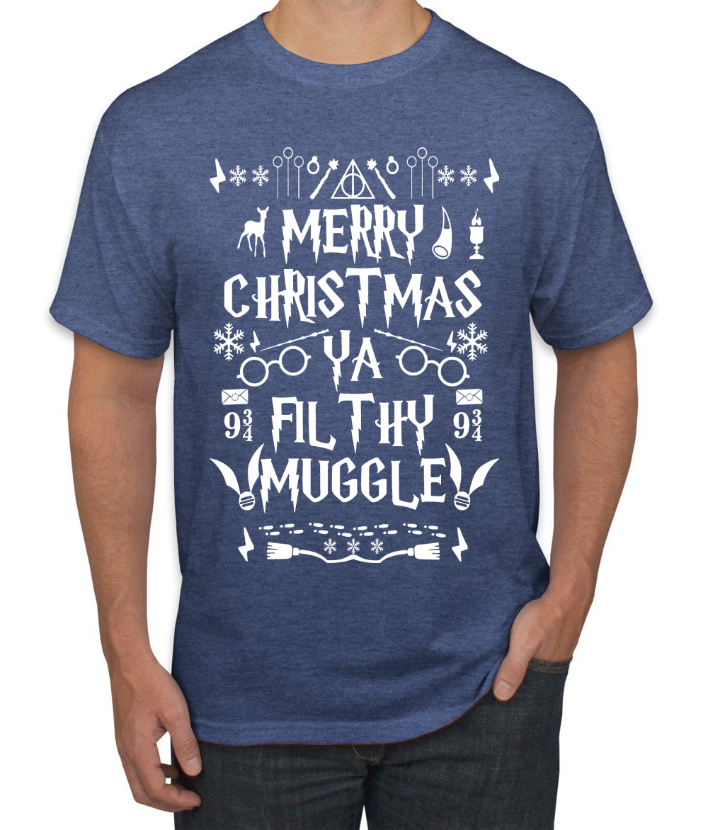 Merry Christmas You Filthy Muggle, Christmas Gifts, Funny Xmas Gift Idea, Ugly Christmas Sweater Men's T-Shirt