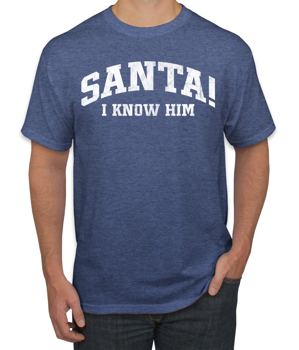 Vintage Movie Quote Santa! I Know Him, Christmas Gifts, Funny Xmas Gift Idea, Ugly Christmas Sweater Men's T-Shirt