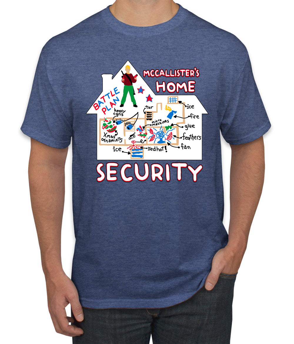 Battle Plans Alone McCallister's Home Security , Christmas Gifts, Funny Xmas Gift Idea, Ugly Christmas Sweater Men's T-Shirt