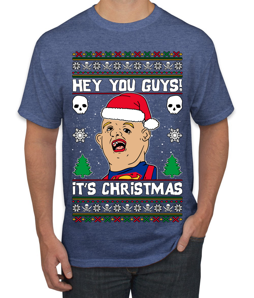 Hey You Guys! It's Sloth Never Say Die, Christmas Gifts, Funny Xmas Gift Idea, Ugly Christmas Sweater Men's T-Shirt