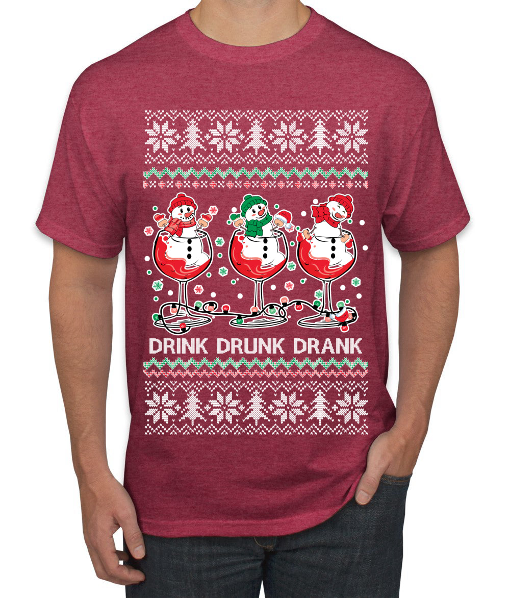 Holiday Spirits Drink Drank Drunk Snowmen, Christmas Gifts, Funny Xmas Gift Idea, Ugly Christmas  Men's T-Shirt