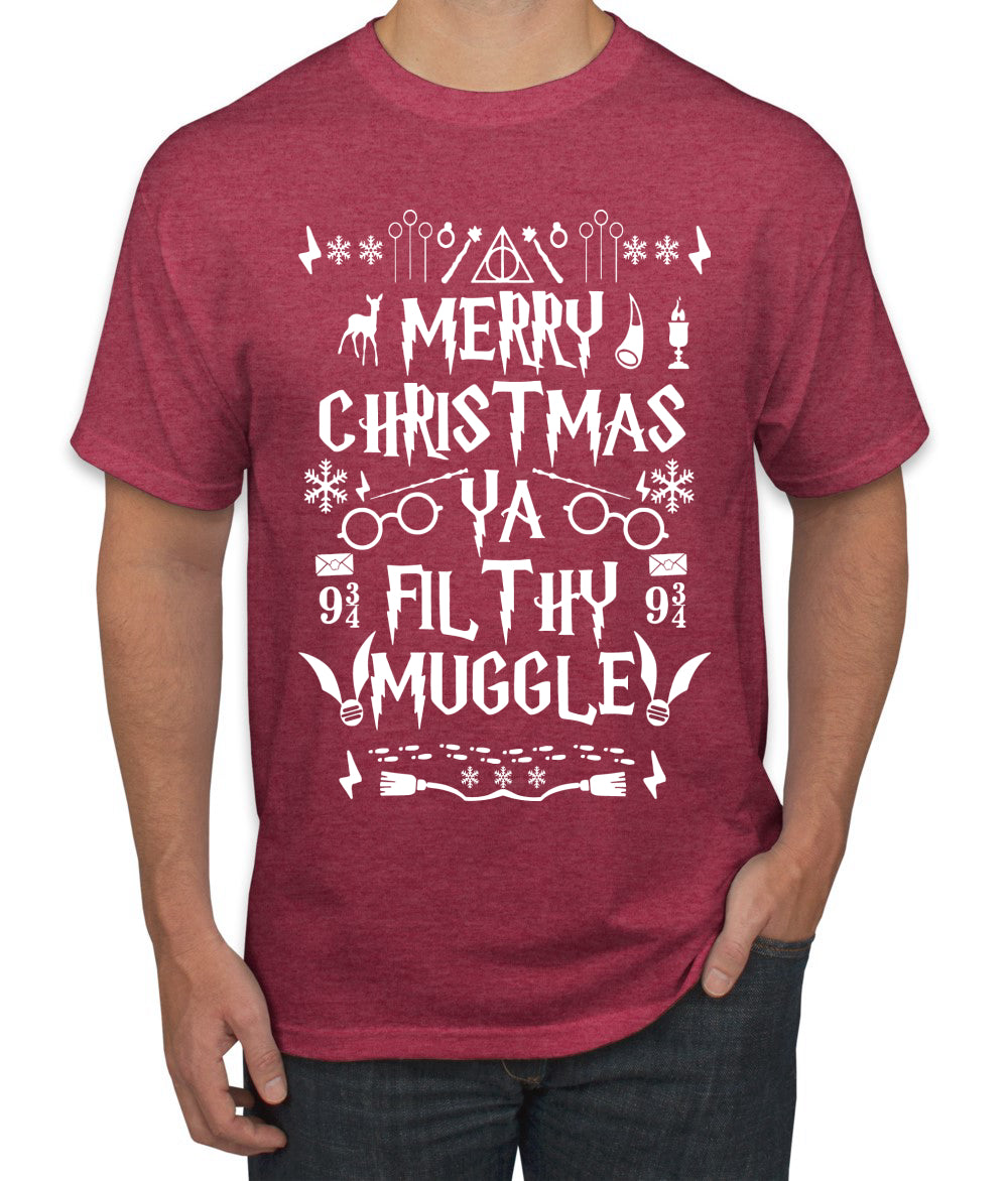 Merry Christmas You Filthy Muggle, Christmas Gifts, Funny Xmas Gift Idea, Ugly Christmas Sweater Men's T-Shirt